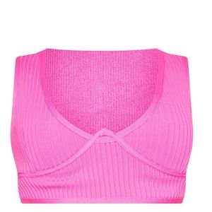 Pink Underwire Crop Top